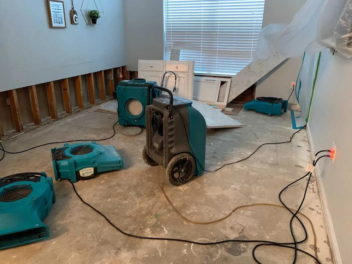 Dehumidifier in flood-cut room for Water Extraction & Removal in West Haven-Sylvan